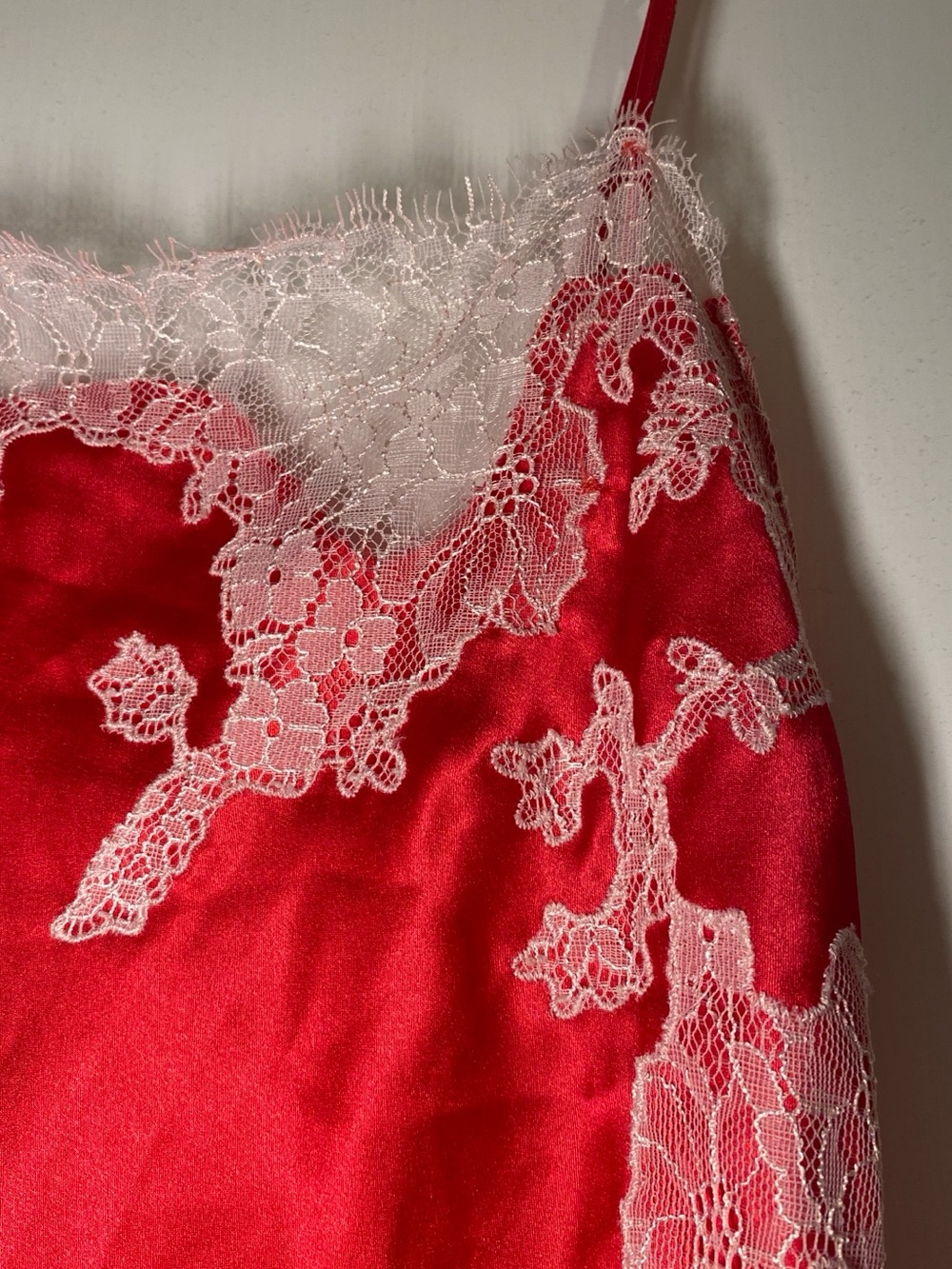 SOLD
Red Lace-Trim Satin Slip Skirt - Picture 5 of 6